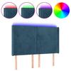 LED Headboard Dark Blue 147 x 16 x 118 128 cm Velvet