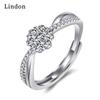 Классическое кольцо Lindon из медного сплава с цирконием, женские ювелирные изделия, свадебный подарок для вечеринки