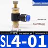 Пневматический быстроразъемный клапан регулировки скорости шланга SL SL4-12 Регулируемый M5-01