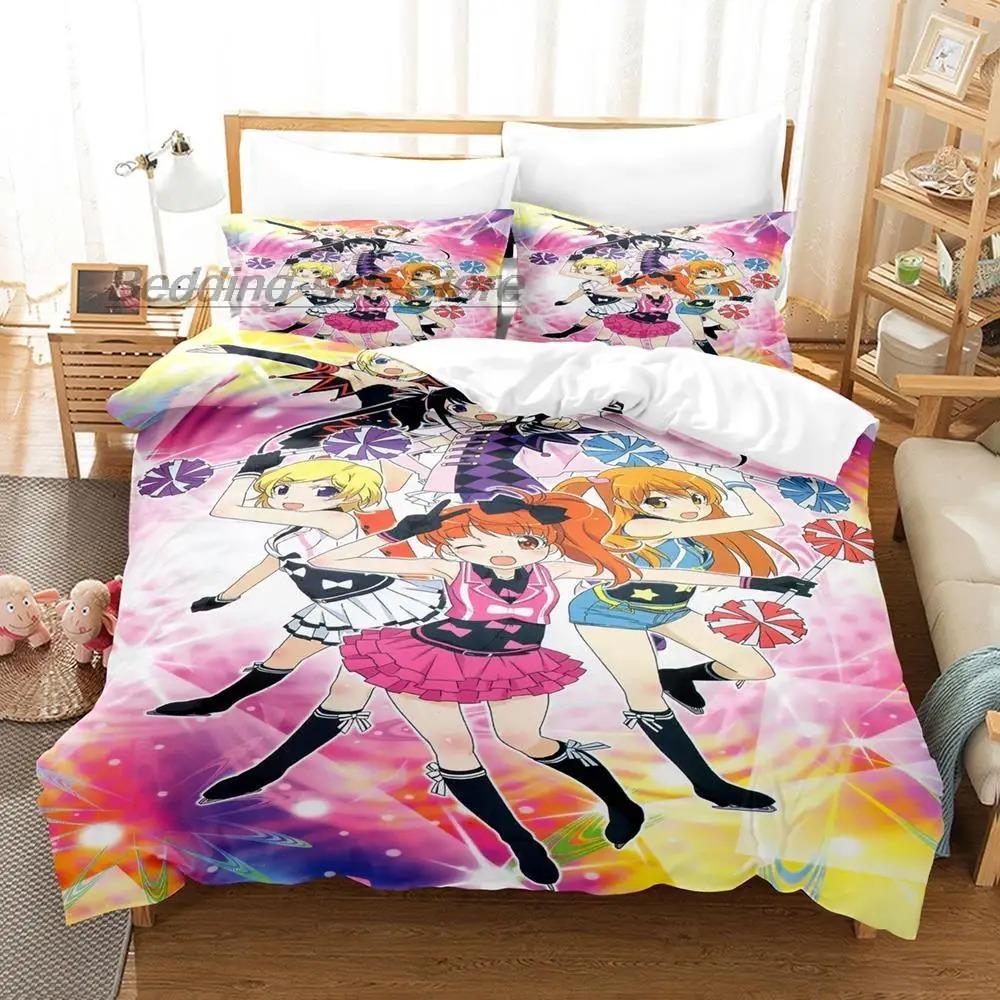 Idol Time Pripara Комплект постельного белья Single Twin Full Queen King Size Комплект постельного белья Aldult Kid Bedroom Duvetcover Sets 3D Anime Комплект постельного белья