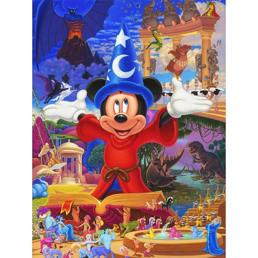 Disney Алмазная живопись Дисней Фантазия Микки Маус Тема Иллюстрация DIY Набор для взрослых Искусство и ремесла Домашний декор и подарок