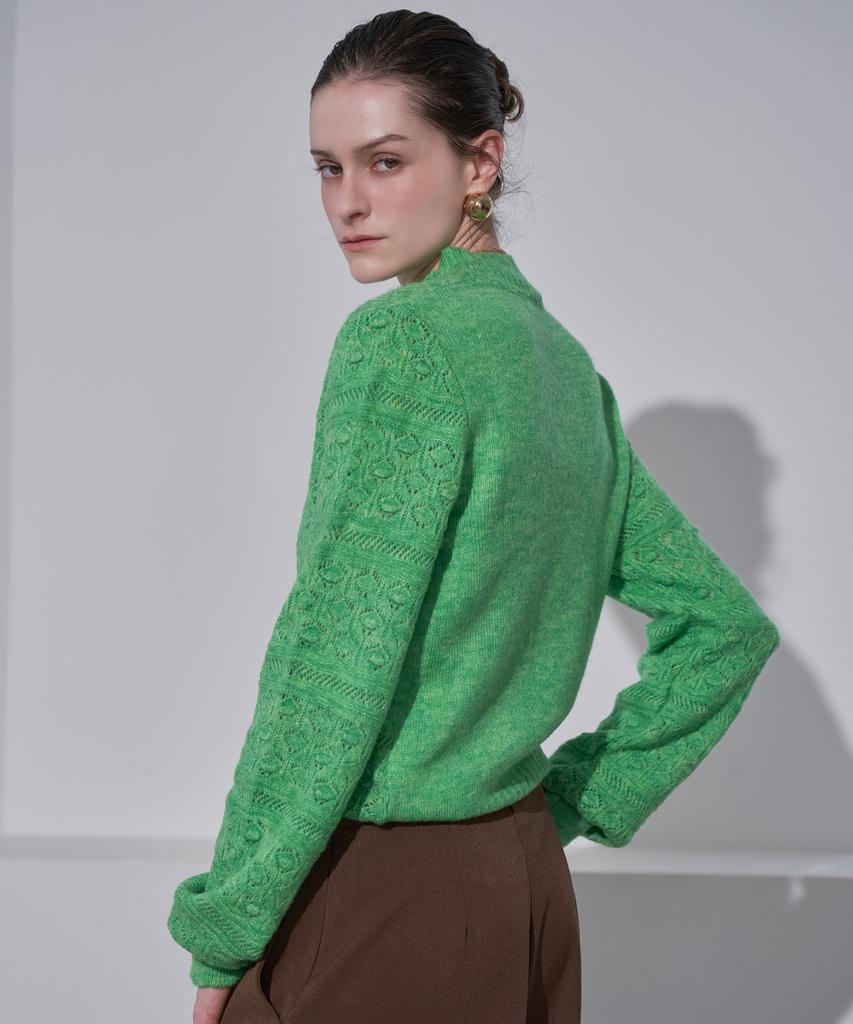 LENIC&MCCOY Unique Feminine Mock Neck Knit Ml02Kn900Fjy