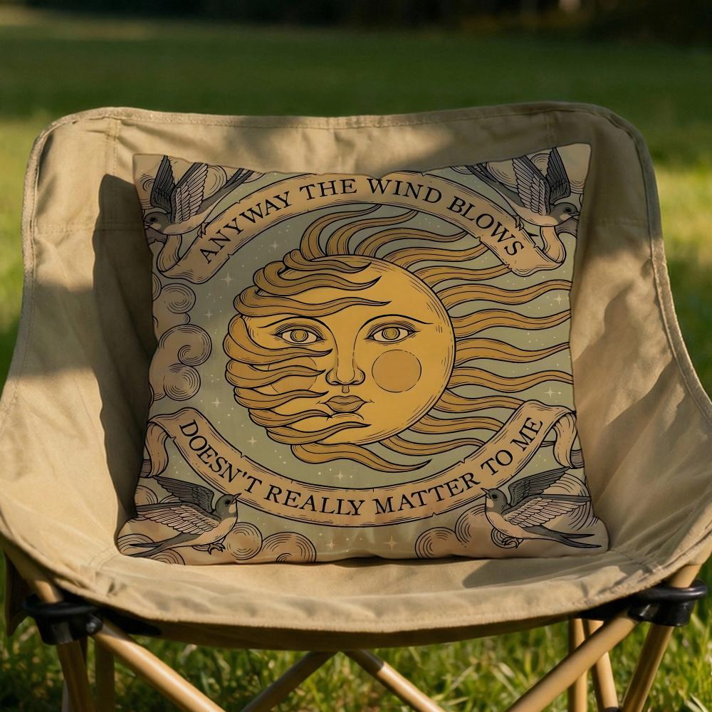 Tarot Sun and Moon Cushion Cover Soft Reversible Durable Pillow Cover MultiScene Use for Home Car Daily Comfort