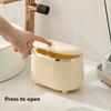 Mini Trash Can with Lid Small Trash Can Desk Trash Can Countertop Tiny Desktop Waste Garbage Bin Commercial Office Wastebasket