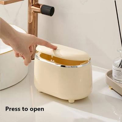 Мини-мусорный бак с крышкой Маленький мусорный бак Настольный мусорный бак Столешница Крошечный настольный мусорный бак Коммерческая офисная мусорная корзина