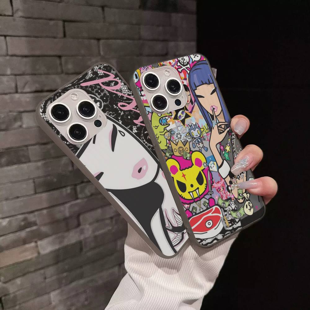 Япония Tokidoki Чехол для телефона для iPhone 17 16 15 14 13 12 11 Гофрированный Матовый Мягкий Чехол Противоскользящий