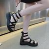 Women's Thick-Soled Cross-Strap Roman Sandals: Comfortable & Breathable, Perfect for Spring & Summer Fashion.