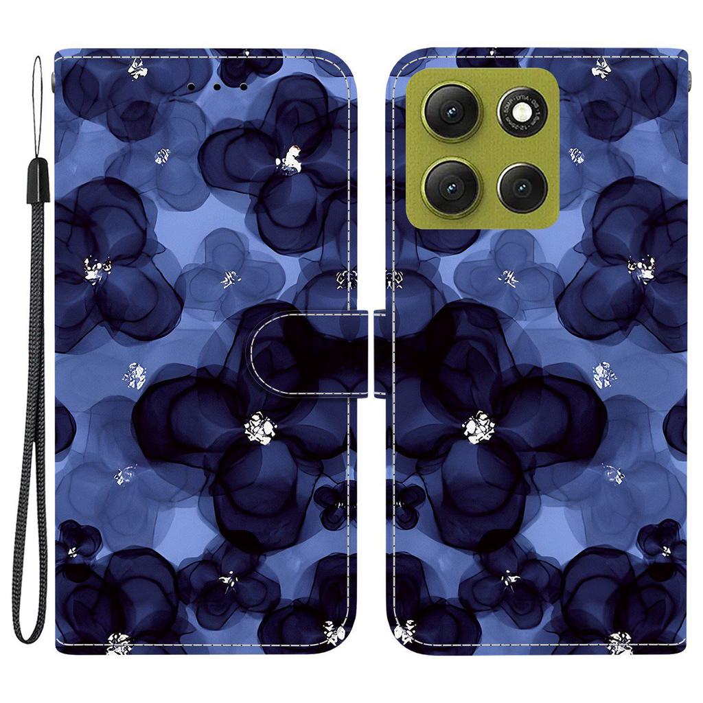 For Motorola Moto G86 5G Wallet Case Pattern Printing Leather Stand Phone Cover with Strap