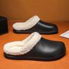 Size 47 Winter Men Slippers Warm Furry Slippers Couples Concise Indoor Home Cotton Shoes Casual Fluffy Slides Plush Fur Clogs