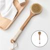 Long Handle Back Scrubber Soft Hair Swine Bristle Bath Brush Durable Bamboo Bath Brush  Home