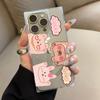 Clear Square Back Tube Case Protection For iPhone 13 11 12 15 Plus 14 Pro Max 16 ProMax Anti-Oxygen,Cute Bear Pattern Casing