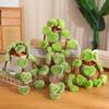 Polyester Faux Green Fern Plant With Soft Short Plush For Desk Decor And Gift