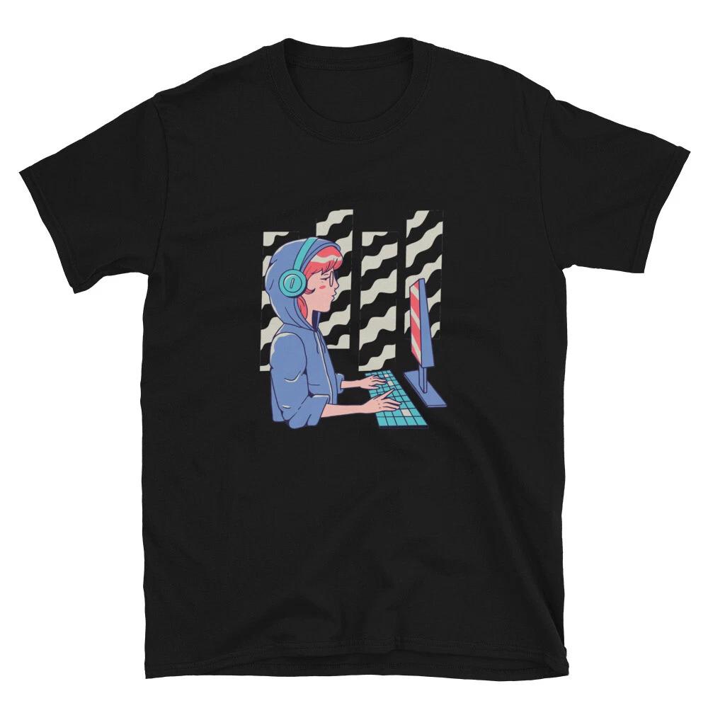 Anime Girl Coding T-Shirt