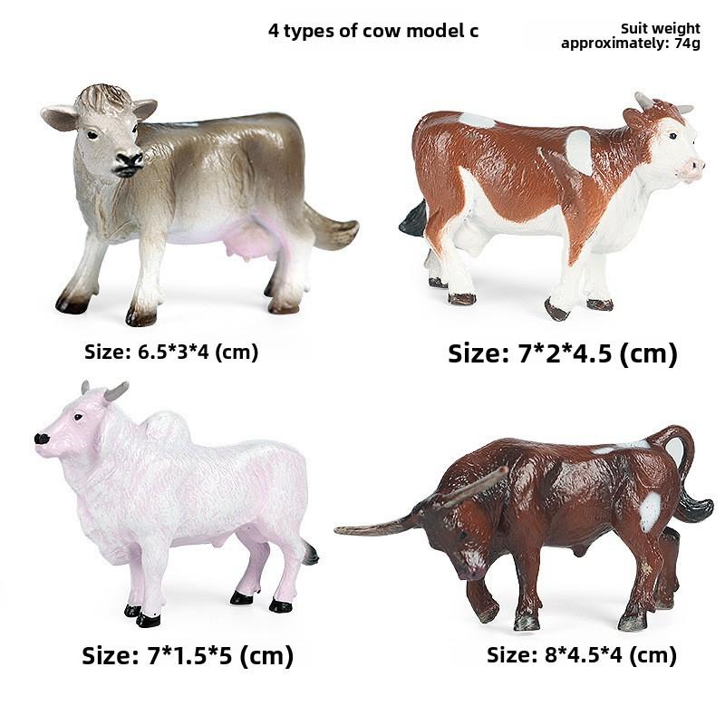 Набор реалистичных фигурок животных со статичным дизайном для декора детской игровой комнаты