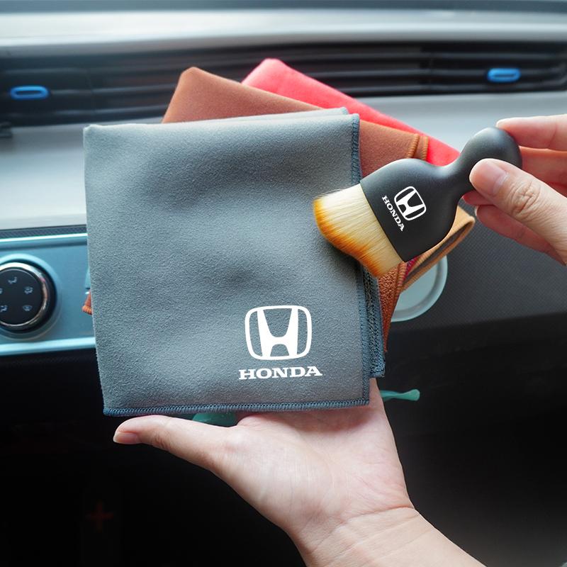 Car Cleaning Soft Brush Wash Towels Microfiber Rag for Honda TYPER Civic XR-V HR-V CRV Fit Accord Odyssey Auto Accessories RV4