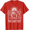 Мужская футболка Jesus Last Set Rave 100% Хлопок Унисекс Круглый вырез Короткий рукав Свободный крой Y2k Популярный Мода Y2k Короткие рукава Классический