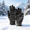 2Pcs/Set Warm Children Hat Gloves Set Plush Lining Bonnet Gloves Kits Knitted Hats Gloves  Kids