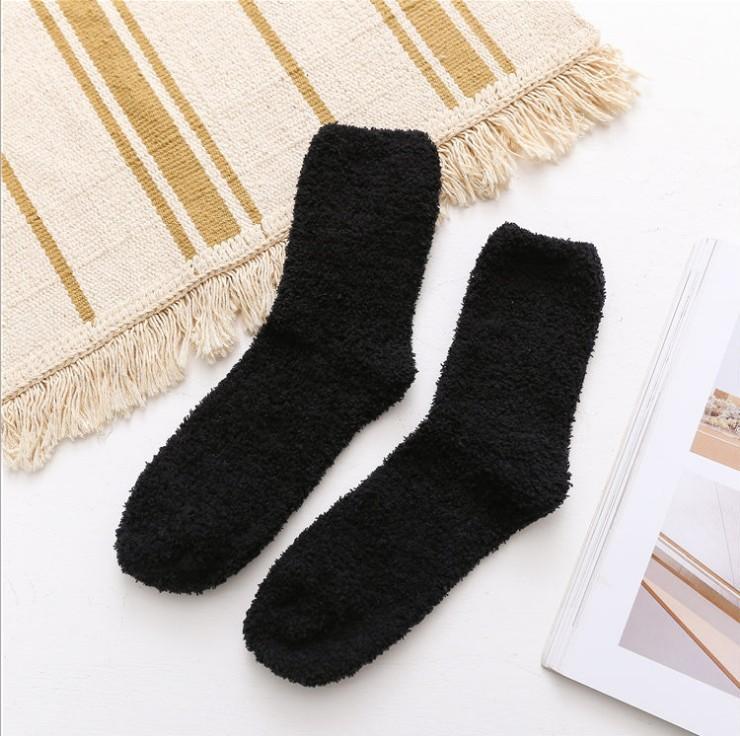 Winter Warm Thicken Fluffy Socks Men Soft Elastic Coral Velvet Towel Sock Unisex Thermal Cozy Floor Sleeping Socken Dropshipping