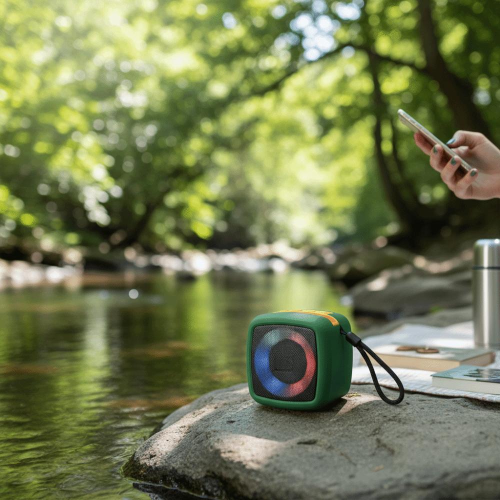 360 Stereo Sound Portable Speaker Rechargeable Battery Wireless Speakers Loudspeaker Outdoor Use