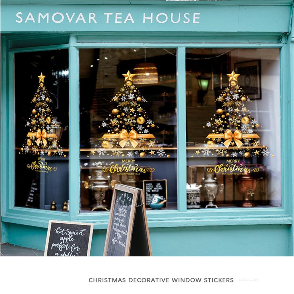 1 шт. Рождественские наклейки на стену, Статическая адсорбция, Украшение оконного стекла, Рождественские наклейки