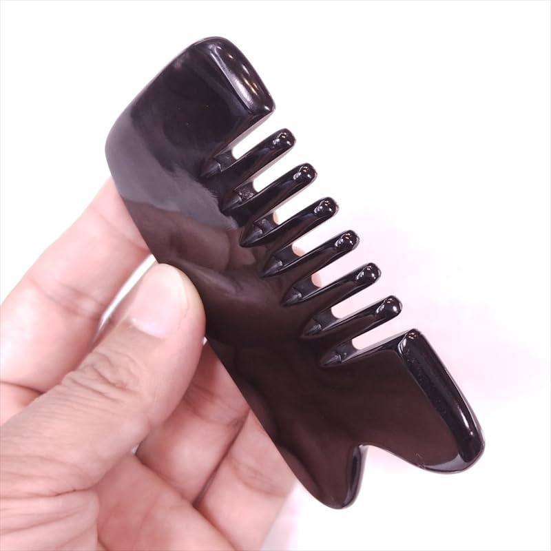 Пластина Гуаша, Выберите толщину, Изготовлена из рога черного буйвола (EHE221SP), Гребневидный, Премиальное качество, Толстый (приблизительно. 8 мм [Дополнительно 100 иен])