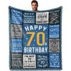 80th Birthday Gift Blanket Print Soft and Comfortable Flannel Blanket for Sofa Bed Living Room