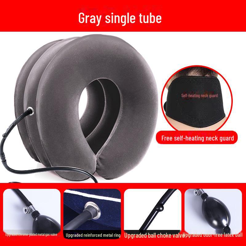 Надувное шейное поддерживающее устройство для вытяжения шеи и обезболивания