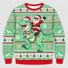 Ugly Christmas Sweatshirt For  Unisex Santa Riding Dinosaur Graphic 3D Print Ugly Sweater Autumn Winter Holiday Party Pullover Xmas