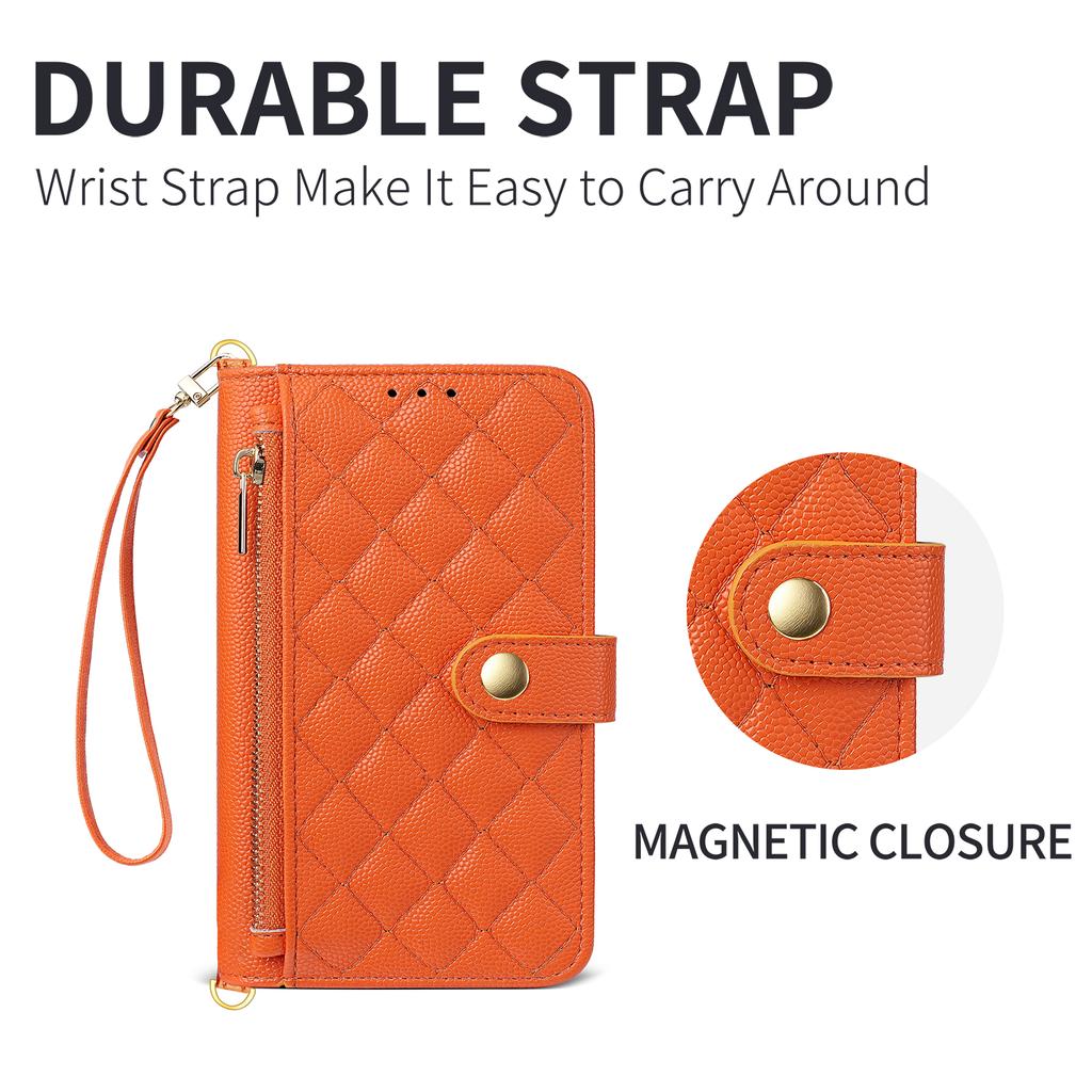 Crossbody Zipper Cards Solt Wallet Flip Leather Case for Samsung Galaxy Z Fold8 Fold 8 Wide Shockproof Book Stand Bag Cover