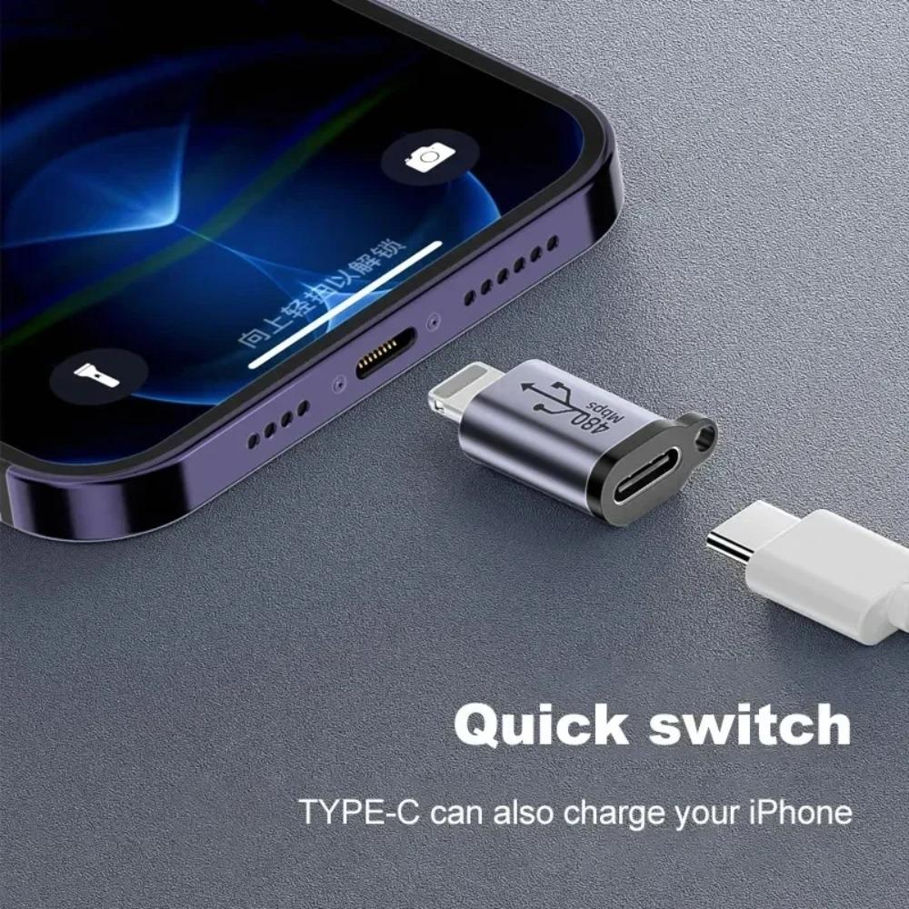 1-8 шт. Мини-адаптер-конвертер Type C Male на IOS Micro Mini USB Female, разъем для быстрой зарядки 480 Мбит/с и синхронизации данных для мобильных смартфонов Xiaomi Samsung