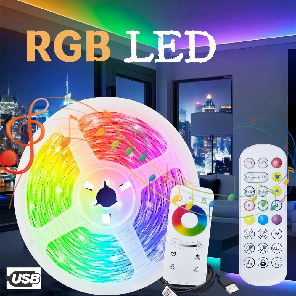 USB Bluetooth светодиодная лента RGB 5050 1м-30м Инфракрасное управление Lus Светящаяся декорация для гостиной Ленточный светильник