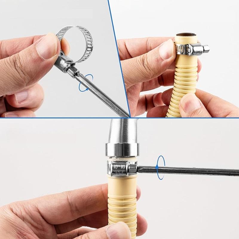 Набор устойчивых к ржавчине хомутов для шлангов, крепеж для соединения труб разного диаметра, для домашнего и промышленного использования