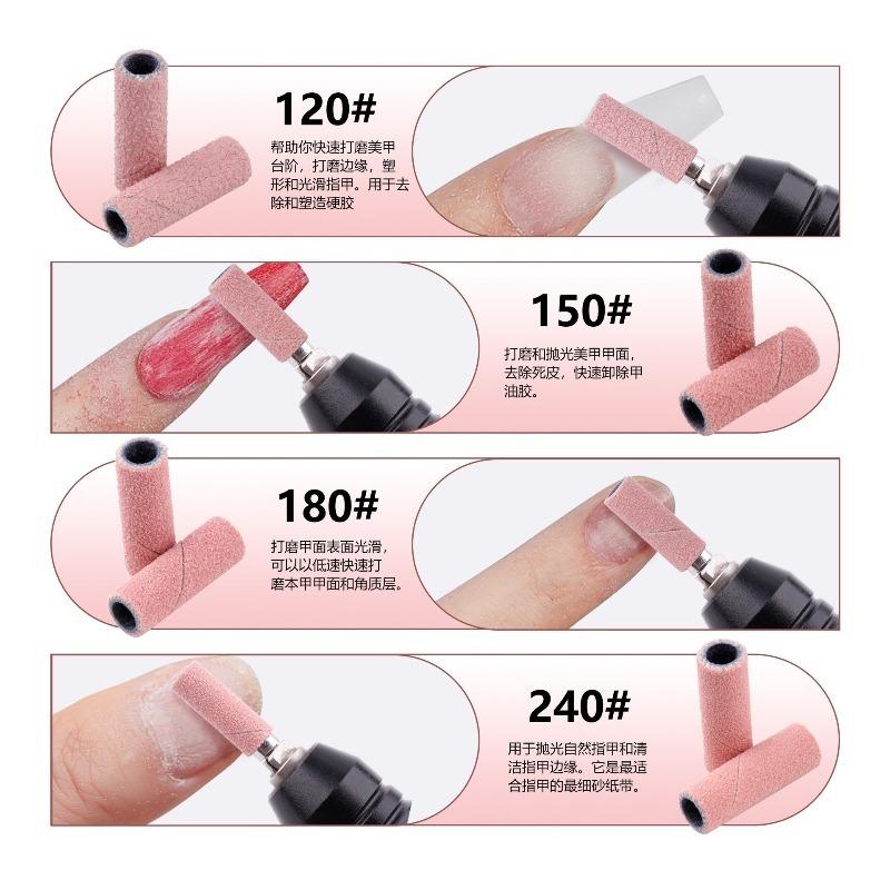 1MM Nail Mini Sanding Ring Bands Nail Art 111/111/181/111 Grit Small Sand Circle Sharp Sand Carving Removal Manicure Tool