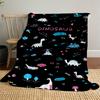 1PC Dinosaur PlanetOutdoor Flannel Blanket - Soft Plush Decor for Picnics, camping, Bedroom, Playroom, Office, or Lunch Break 1215A