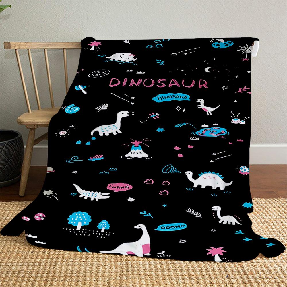 1PC Dinosaur PlanetOutdoor Flannel Blanket - Soft Plush Decor for Picnics, camping, Bedroom, Playroom, Office, or Lunch Break 1215A