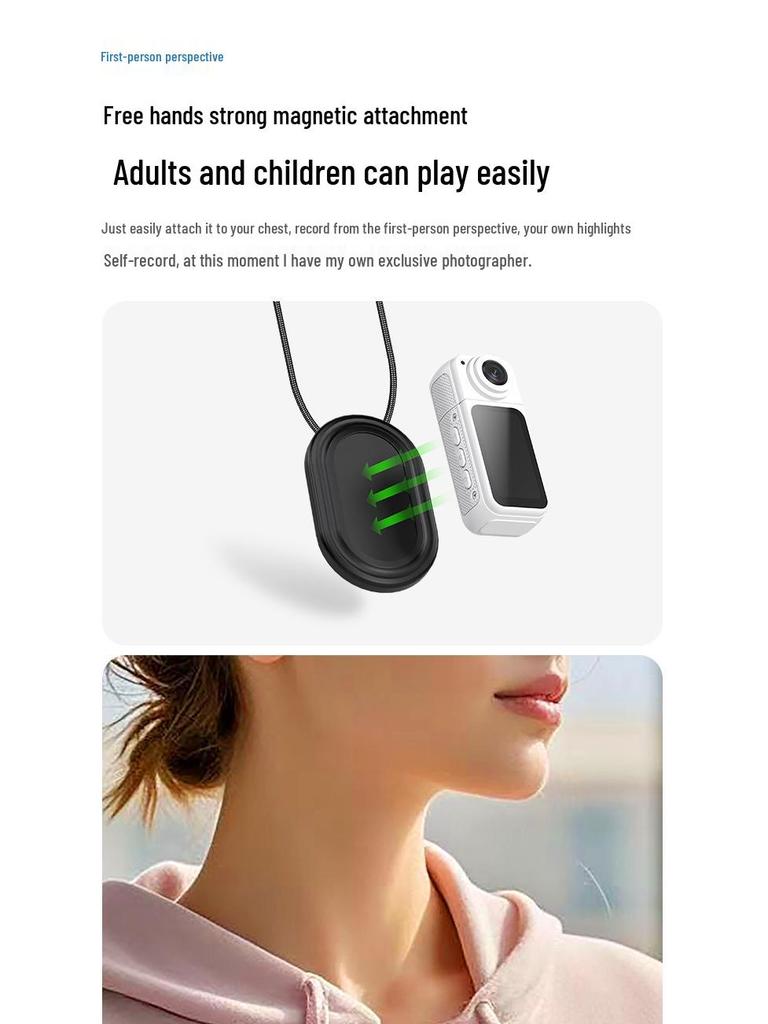 S70 Питомец WiFi Экшн-камера-миниатюра: HD вид от первого лица, Сверхдлительное время работы от аккумулятора, Карманная DV