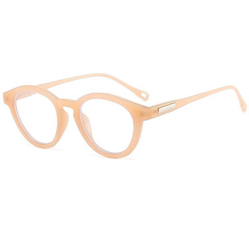 Round retro glasses frame, anti-blue light glasses, flat glasses, women's glasses frame, myopia glasses, goggles.