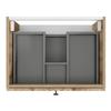 Bathroom cabinet with washbasin 80 cm, evoke oak, grooved, Rietti lamellas