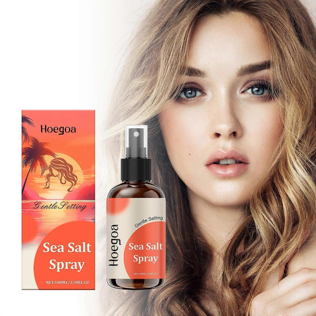 Hoegoa Sea Salt Hair Styling Spray, Sea Salt Elastic Curl For Easy Styling And Stylish Curls