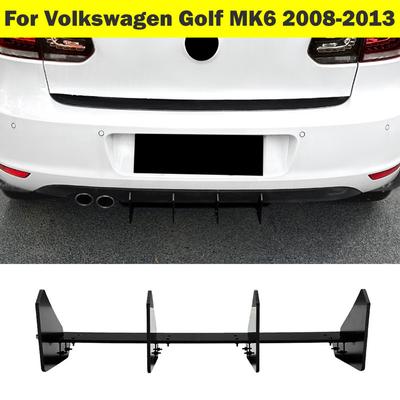 1 шт. Черный спойлер диффузора заднего бампера, подходит для VW Golf 6 MK6 2008-2013, НЕ подходит для модели GTI