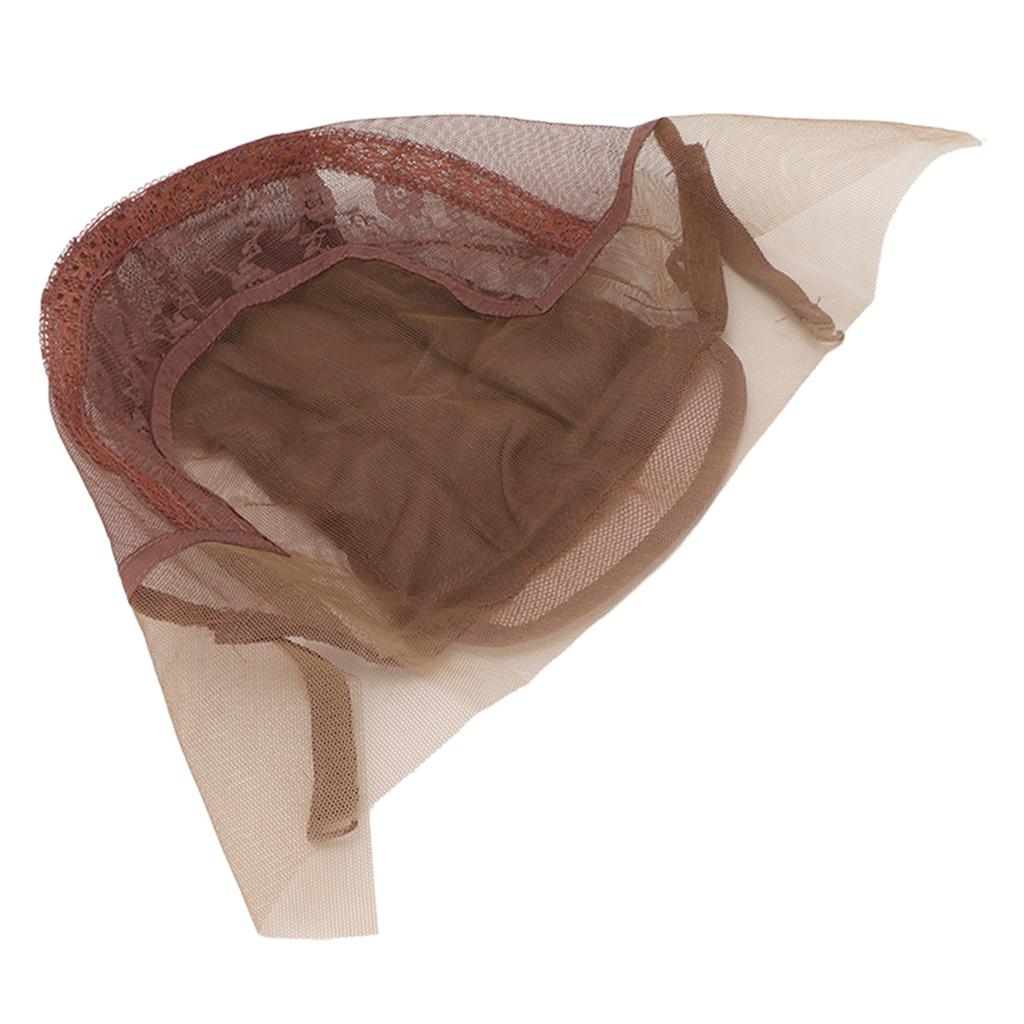 Wig Net Hairnet Lace Nylon Mesh U Part Adjustable Breathable Dark Brown for Performance