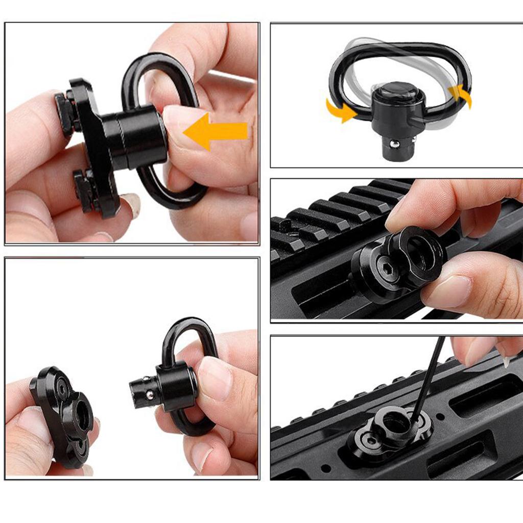 Sling Swivel Mount Quick Detach Sling Attachment with Push Button Quick Release Sling Swivel Mount Adapter Easy To Use