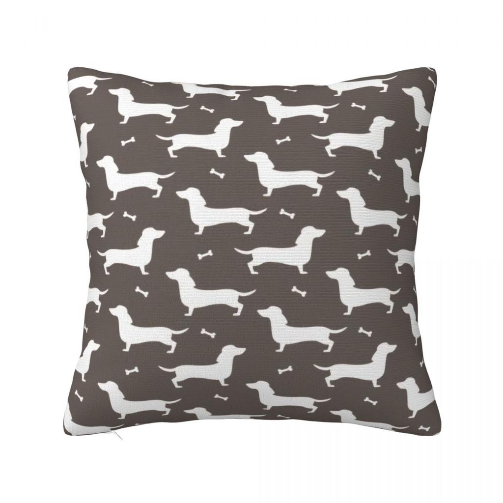 Dachshund Square Pillow Cases Dog Cushion Cover Novelty Decorative Pillowcover for Car 4545cm