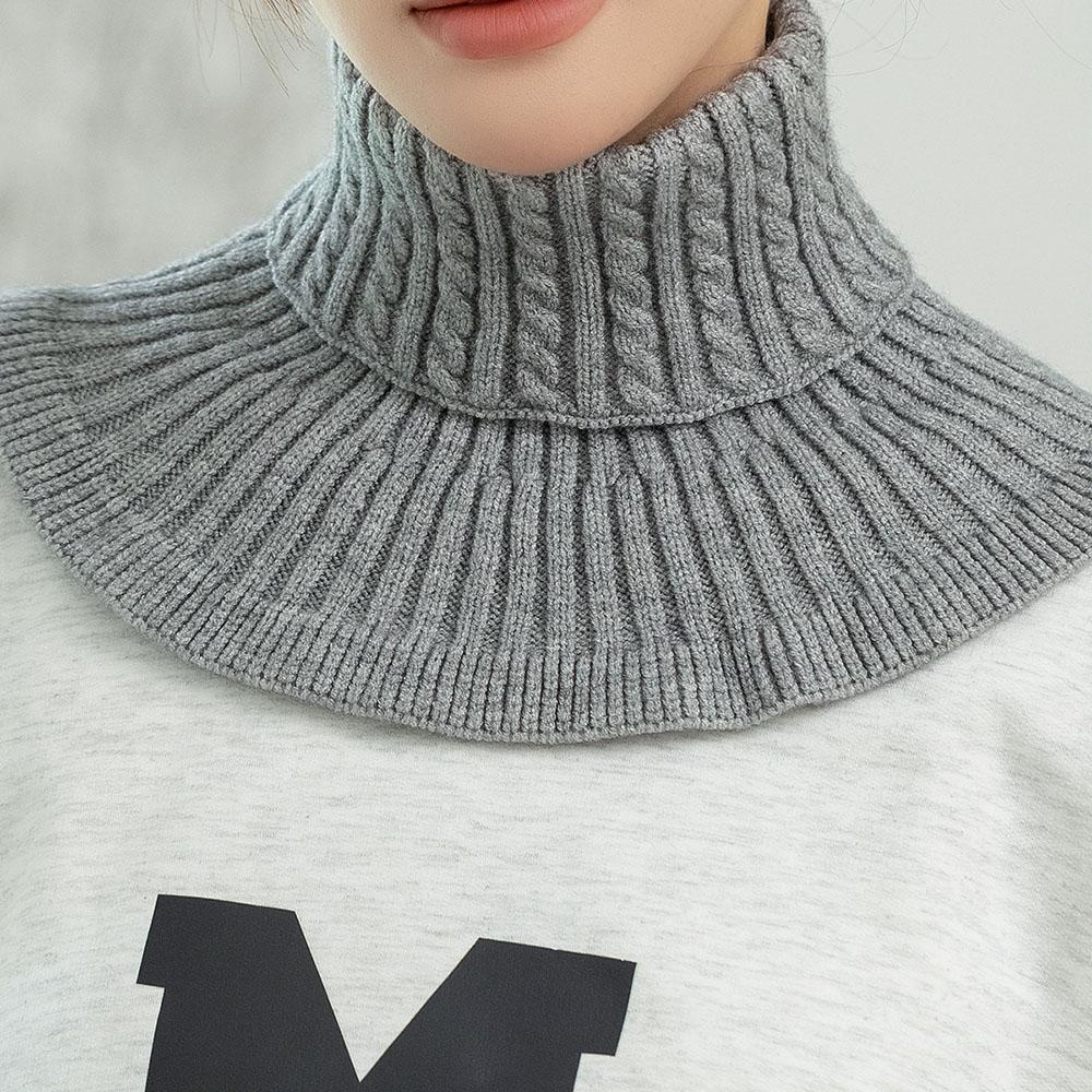Winter Knitted Fake Collar Detachable Turtleneck Collar for Women Sweater Coat Neck Scarf Warm Woolen Windproof False Collars