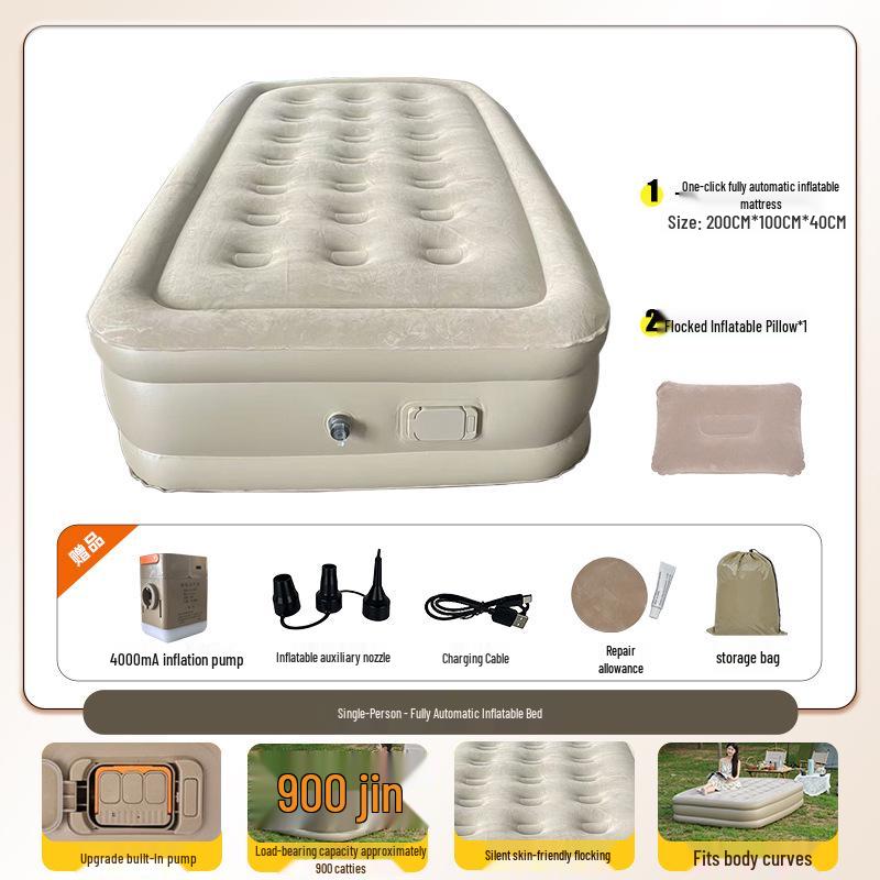 Автоматический надувной туристический матрас для путешествий на природе и использования в палатке
