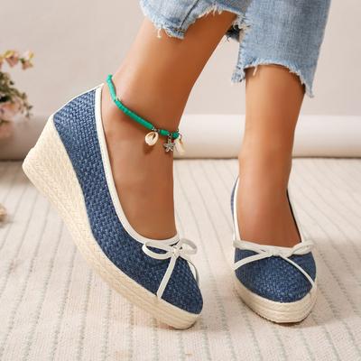 Туфли на танкетке с блочным каблуком для женщин Туфли на высоком каблуке Женские туфли с острым носком