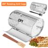 Rotisserie Basket Stainless Steel Grill Basket Oven 360° Rotating Grill Drum Cage Nut Coffee Bean Grill Basket Air Fryer Gadget