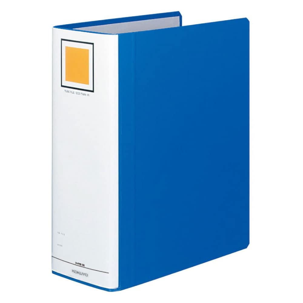 KOKUYO Pipe File EcoTwin R Double Opening A4 1000 Sheets Blue 2-Hole Fu-RT6100B