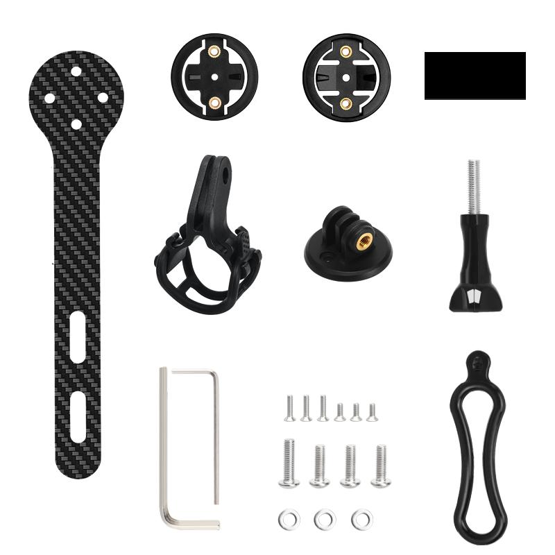 Bicycle Computer Holder Carbon Fiber Bracket Road Bike Stopwatch Speedometer Mount For Garmin Bryton Gopro Adapter Light Stand
