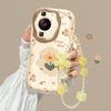 Подходит для чехла для мобильного телефона Huawei P60 Mate50 Fresh Small Yellow Chain Nova10 Прозрачный силикон Honor 90/80
